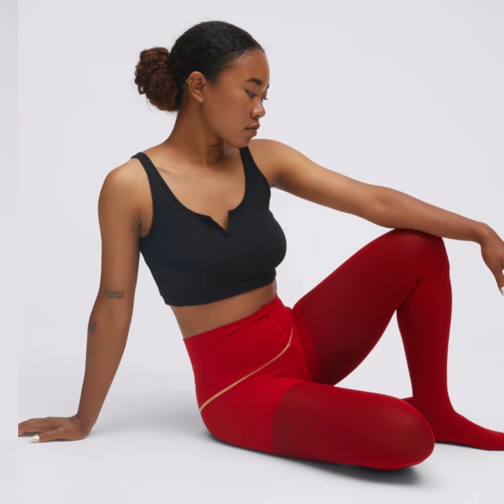 Sheertex Semi opaque Rip-resist Tights In Cherry 🍒